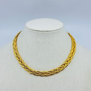 VTG Providence Chain Necklace Braided Gold Tone Estate Costume Jewelry
